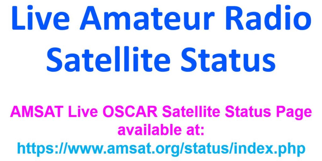 Live Amateur Radio Satellite Status Johnson S Techworld