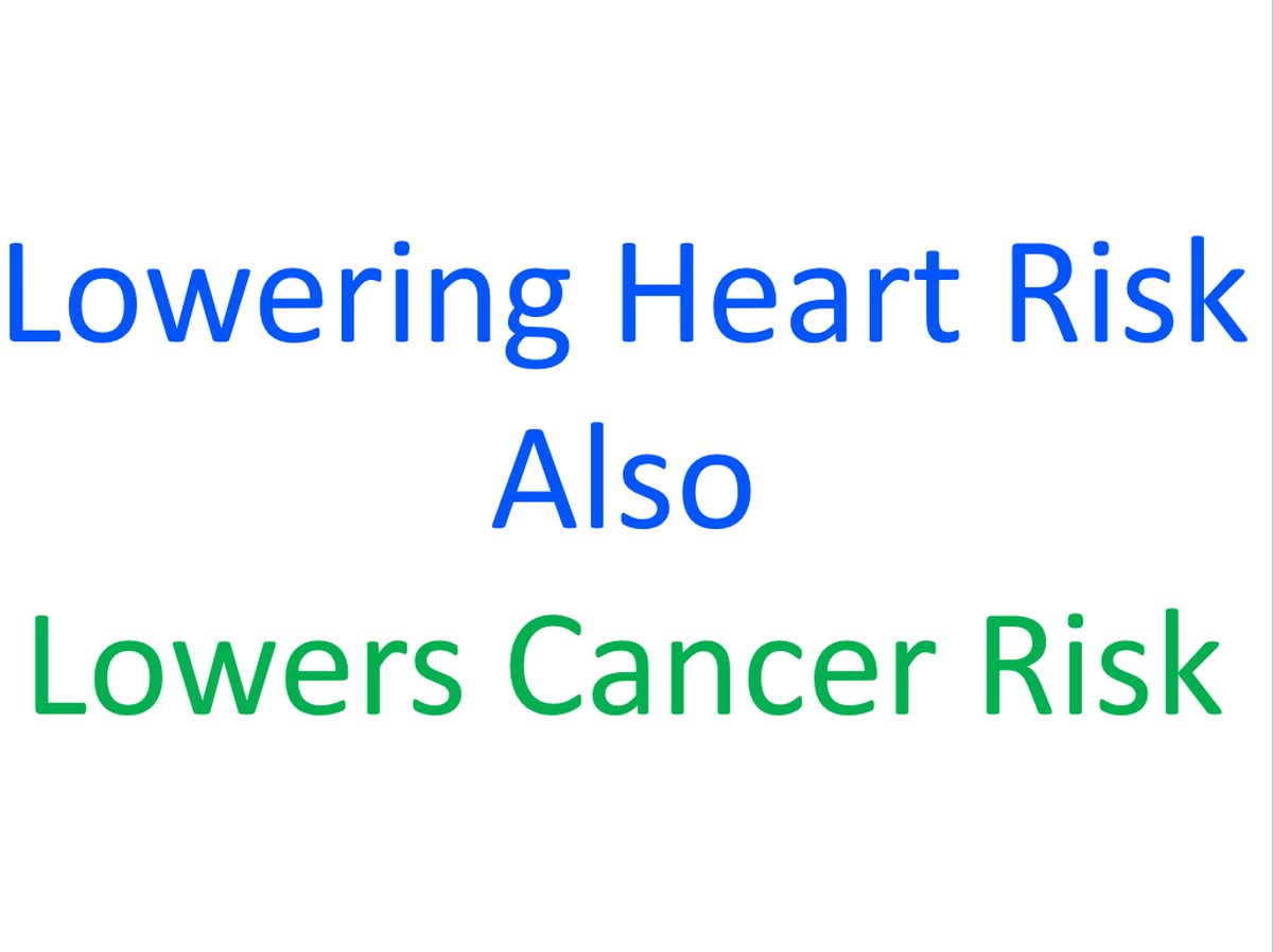 Lowering cardiac risk also lowers cancer risk - All About Heart And ...