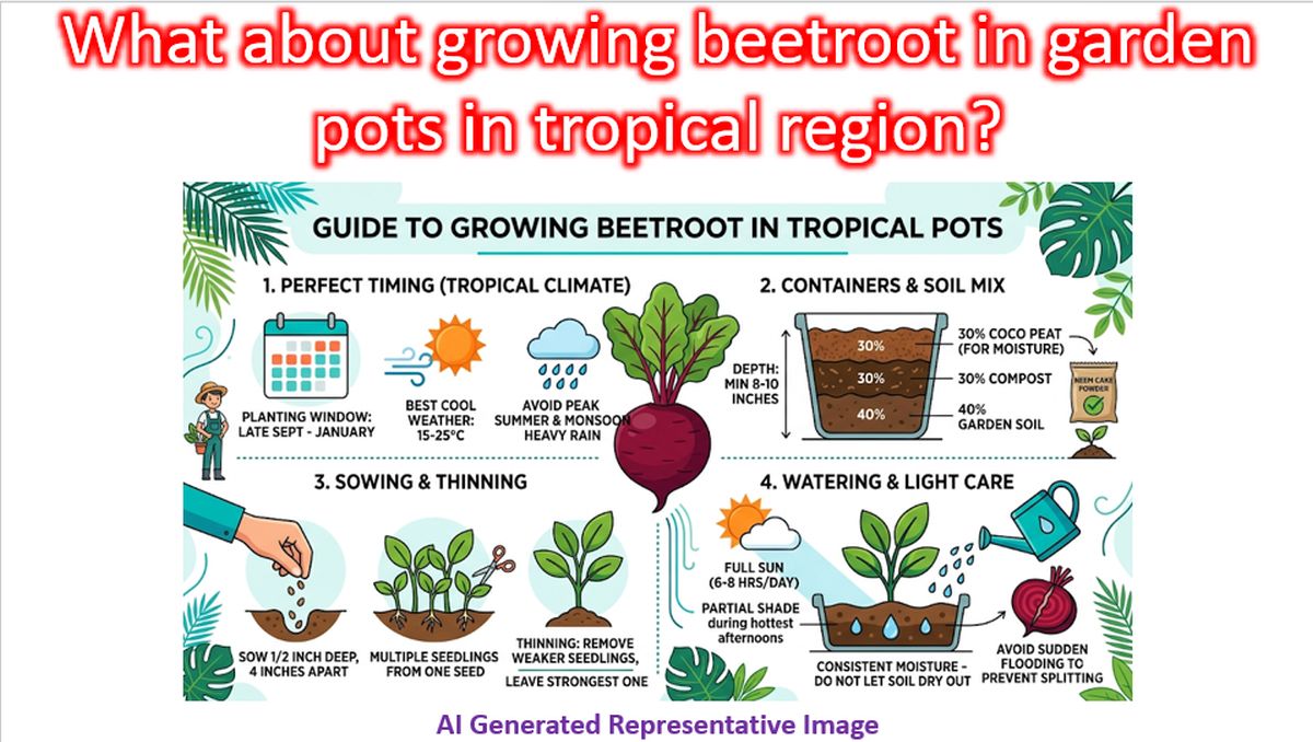 What about growing beetroot in garden pots in tropical region ...