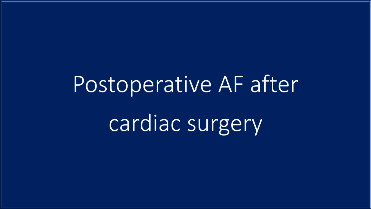 Postoperative AF after cardiac surgery - Amiodarone useful