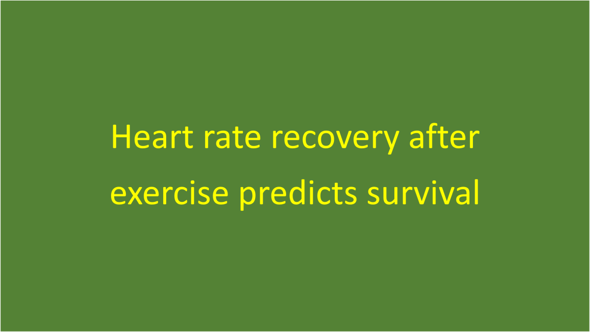 Heart rate recovery after exercise predicts survival