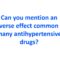 Can you mention an adverse effect common to many antihypertensive drugs