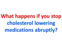 What happens if you stop cholesterol lowering medications abruptly