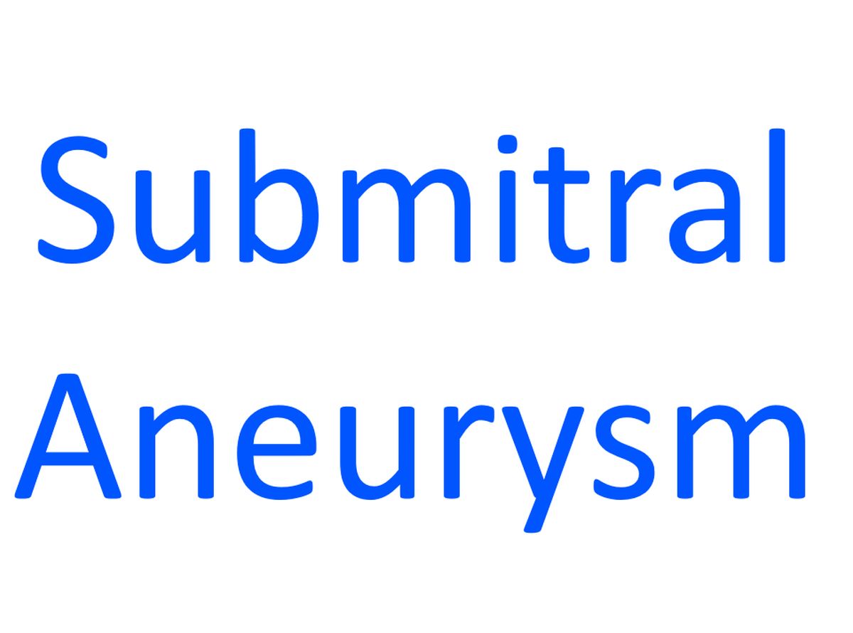 Submitral aneurysm due to congenital defect in posterior mitral annulus
