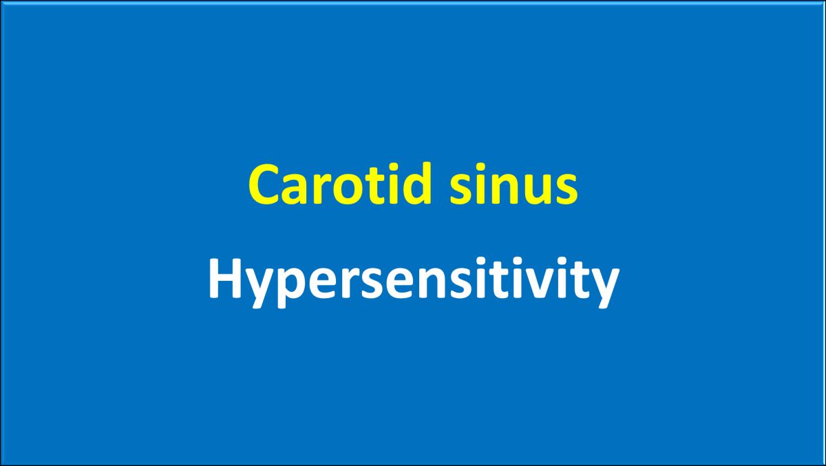 Carotid Sinus Massage For Checking Carotid Sinus Hypersensitivity