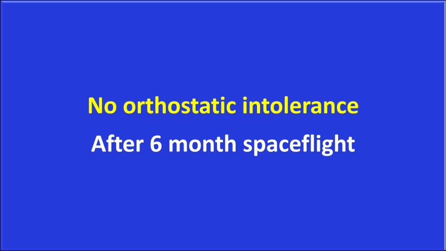 No orthostatic intolerance after spaceflight