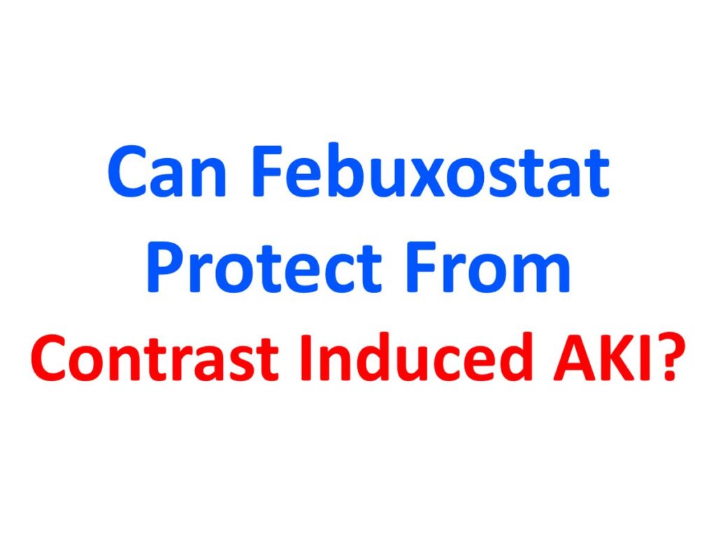 Can Febuxostat Protect From Contrast Induced AKI