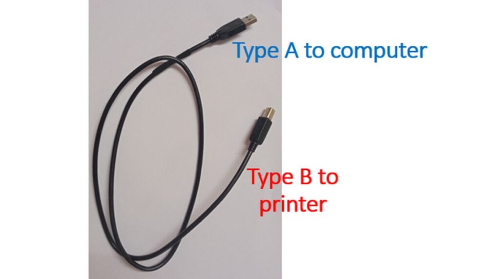 usb cable type for printer